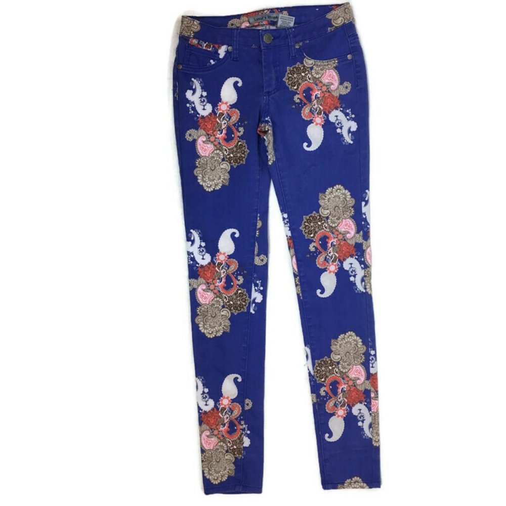 Luxury Blues Jeans Size 3 Blue Paisley